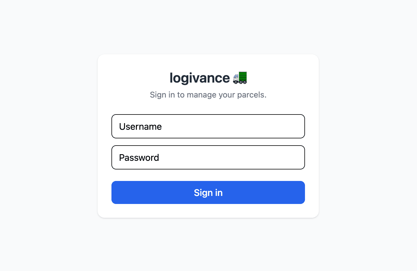 Logivance login page.